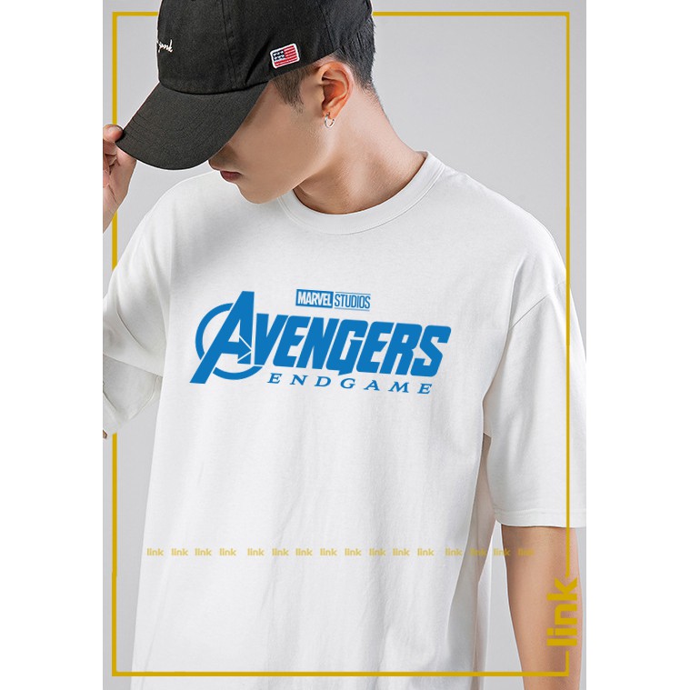 Áo thun nam tay lỡ AVENGERS ENDGAME logo trước ngực đủ màu sắc nét