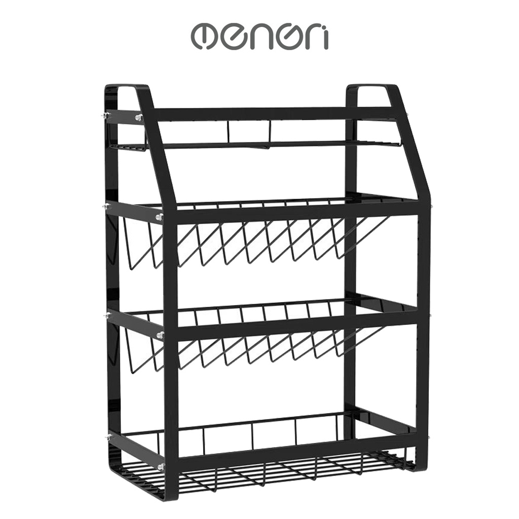 Kệ Để Gia Vị Nhà Bếp 4 Tầng Chất Liệu Thép Carbon Cao Cấp, Kiểu Dáng Hiện Đại - OENON