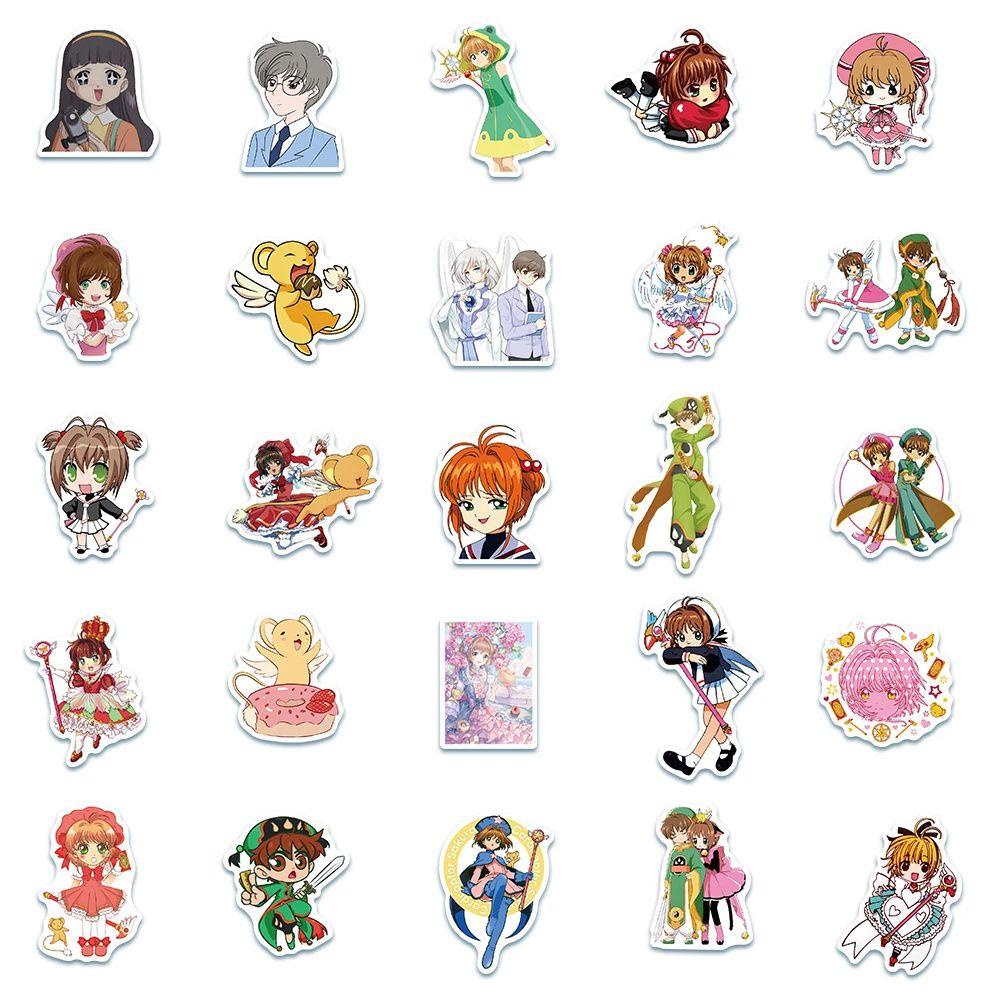 Nhãn Dán Trang Trí Hành Lý / Ván Trượt / Thẻ Bài Họa Tiết Hoạt Hình Sakura DIY