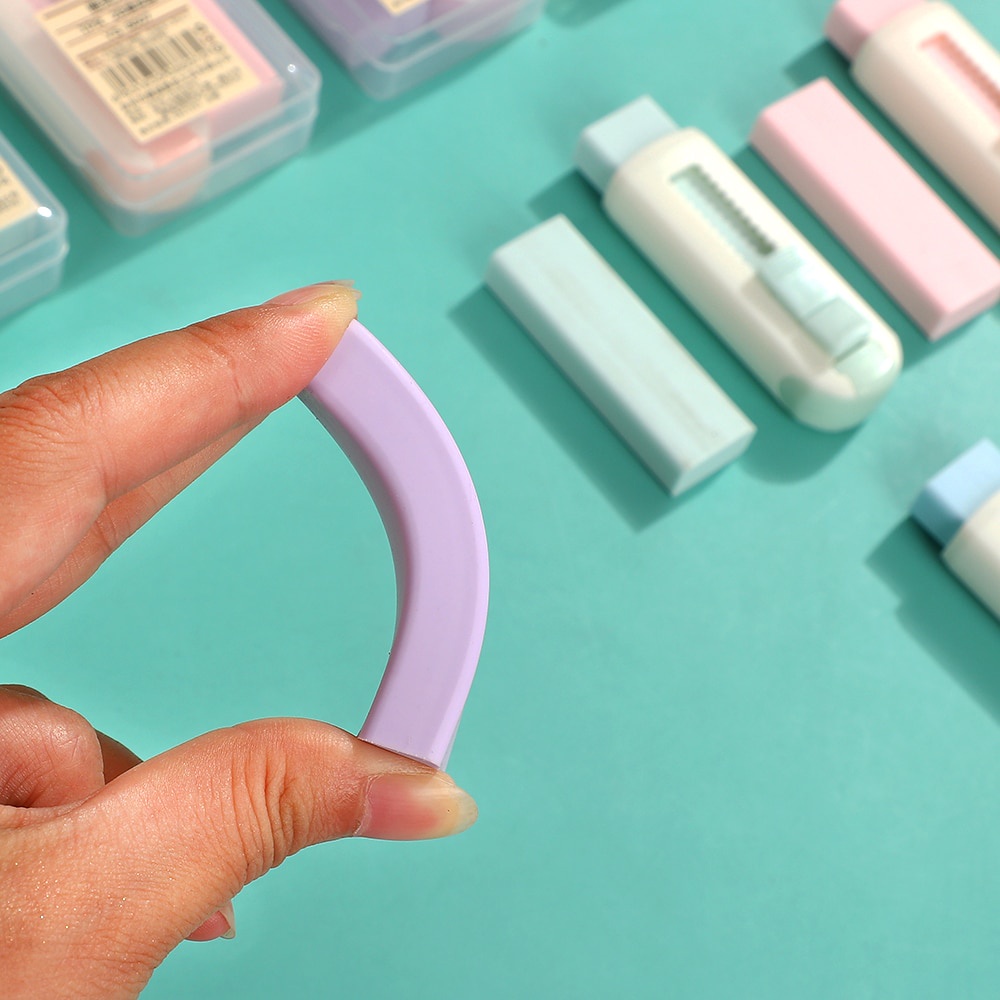Gôm tẩy dạng kéo đẩy màu macaron thiết kế đơn giản sáng tạo