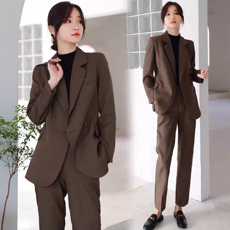 (Hàng có sẵn) Bộ suit đẹp phong cách Hàn Quốc (có ảnh chụp thật)
