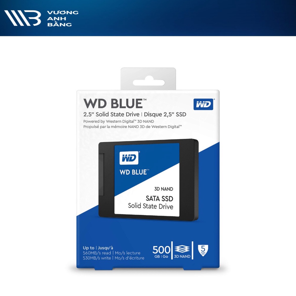 Ổ cứng SSD Western Digital Blue 500GB 2.5&quot; SATA 3 - WDS500G2B0A - Hàng Chính Hãng