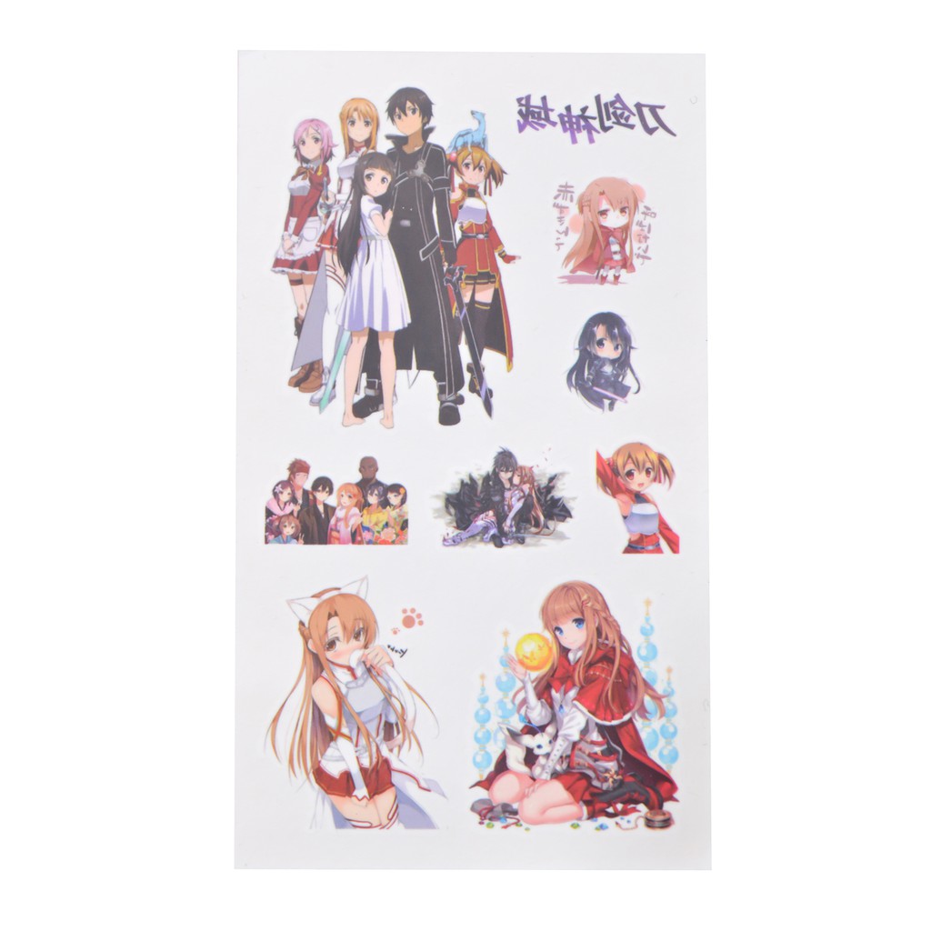 [thanh lý bán lỗ]Sticker Anime Hình xăm - Sword Art Online Loại 2 [AAM] [PGN30]