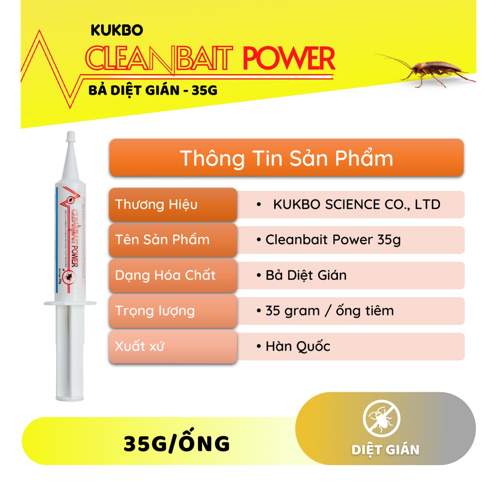 Diệt gián CLEANBAIT POWER 35gr