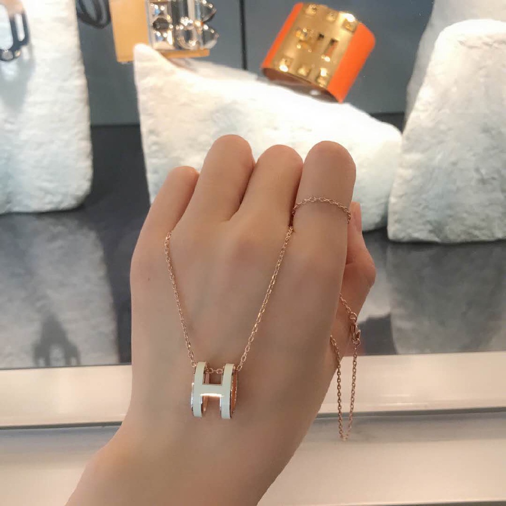 Mới Vòng cổ Mạ Vàng Hồng Phối Mặt Khắc Chữ Best Sale Năm 2021