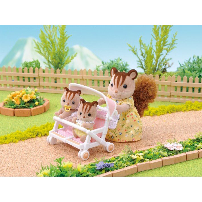 Đồ chơi Phụ kiện Xe đẩy đôi Sylvanian Families - không kèm nhân vật