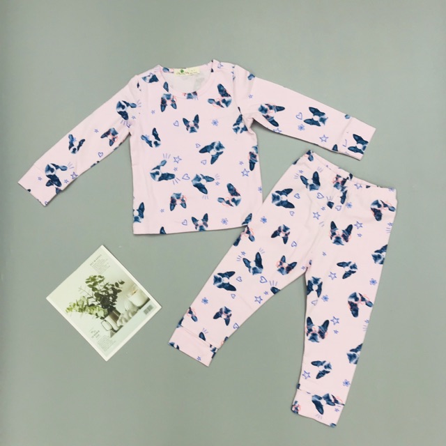 Bộ thu đông cho bé gái, đồ bộ thun bé gái chất cotton mềm mát, size 1-8 tuổi - SUNKIDS1