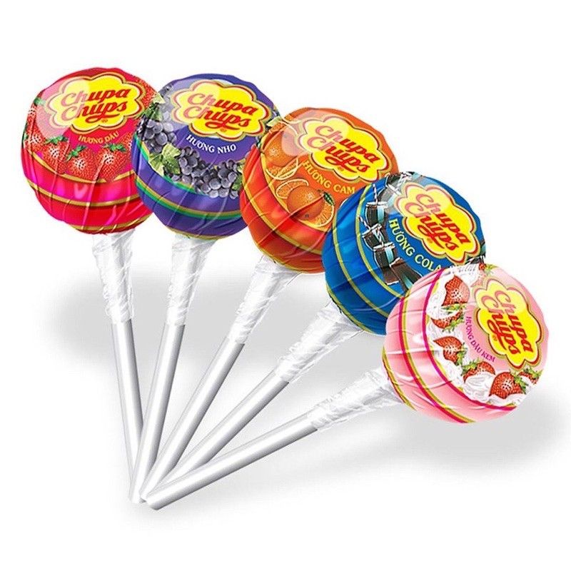 Bịch 60 que Kẹo mút Chupa Chups mix đủ vị hương trái cây gói 60 que