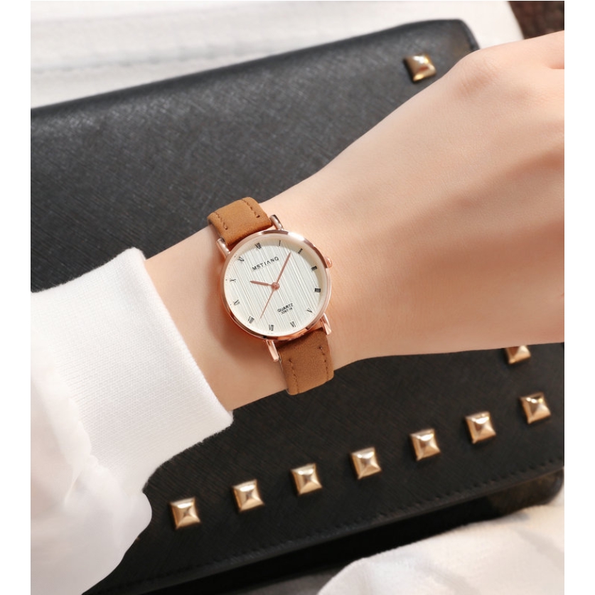 Đồng hồ thạch anh dây da phong cách đơn giản cho nữ | BigBuy360 - bigbuy360.vn