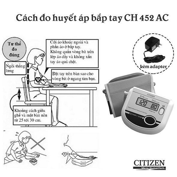 Máy đo huyết áp Citizen CH-452