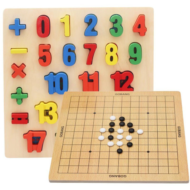 Bộ trò chơi cờ vua 2 trong 1 số và chữ cái cho bé