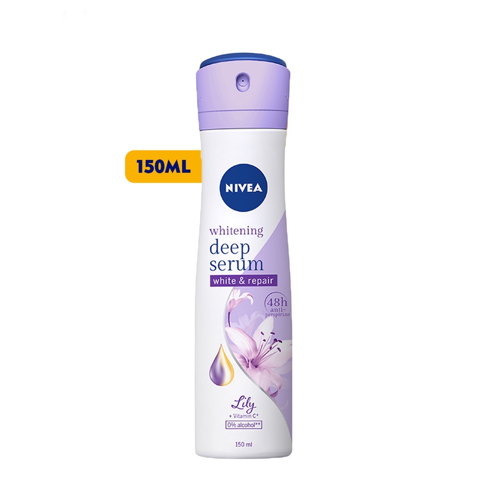 Xịt Ngăn Mùi Nivea Whitening Deep Serum Hương Hoa 150ml/chai