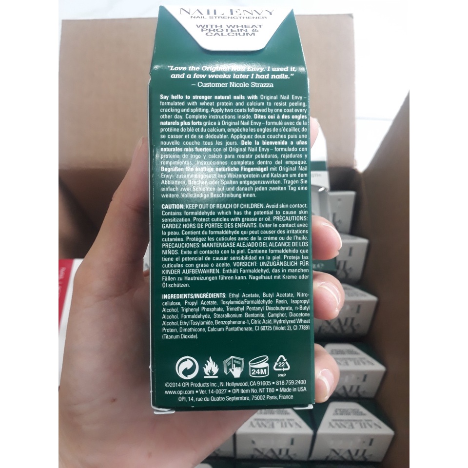Sơn dưỡng móng, bảo vệ, phục hồi móng hãng OPI Envy USA 15ml