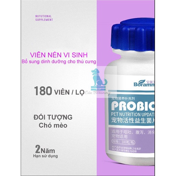 Men tiêu hoá Probiotic cho chó mèo Borammy hỗ trợ đường tiêu hoá, hấp thu dinh dưỡng toàn diện