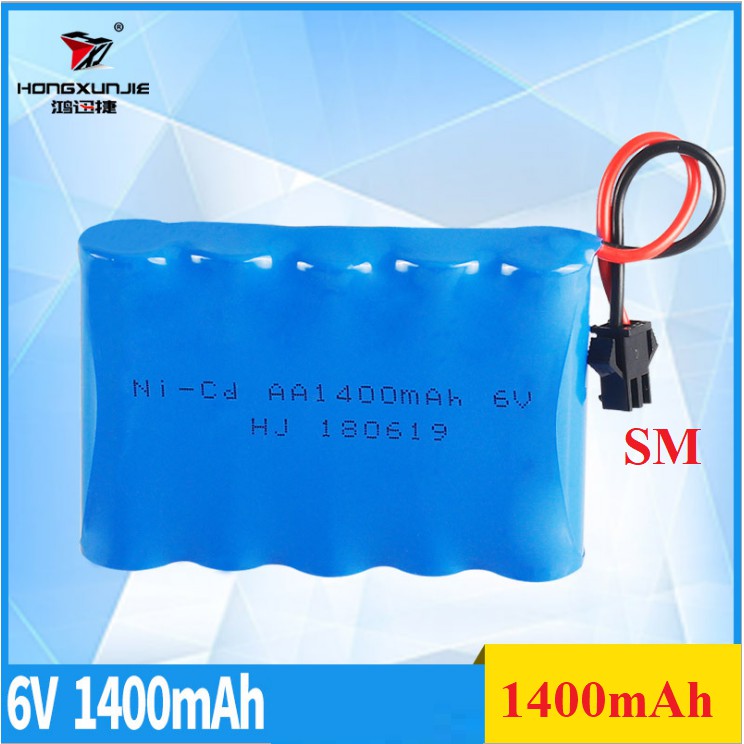 Pin sạc 6v 1400mah dùng cho xe mô hình điều khiển từ xa dung lượng cao cổng nối SM