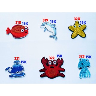 Sticker vải - patch ủi động vật biển