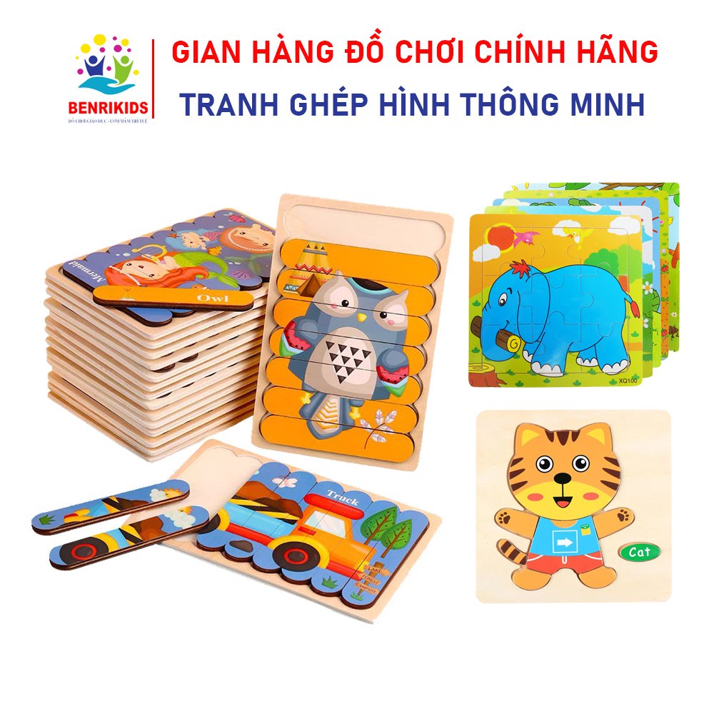 Đồ Chơi Thông Minh Benrikids Tranh Ghép Hình Bằng Gỗ Cho Bé Rèn Luyện Sự Khéo Léo Và Tăng Cường Khả Năng Ghi Nhớ