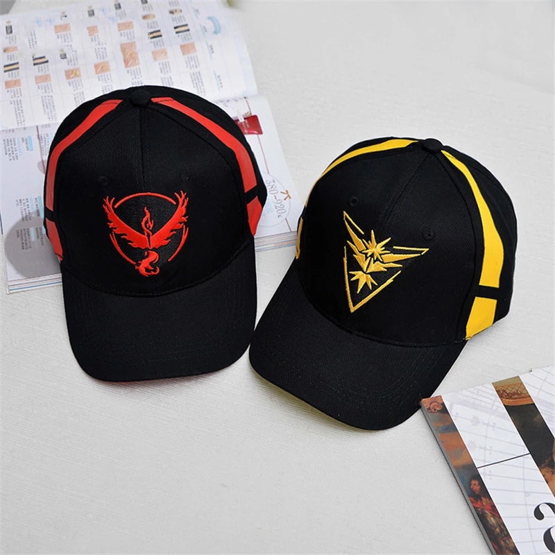 Mũ Lưỡi Trai Màu Đen Thêu Logo Team Instinct/Instinct/Instinct Trong Pokemon Go Thời Trang Cho Nam Và Nữ
