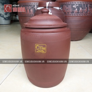 Hũ sành đựng gạo 10kg Bảo Khánh Bát Tràng