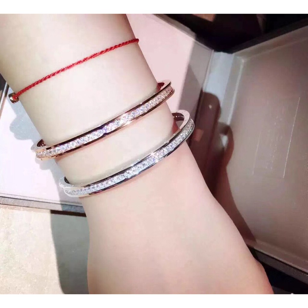 Vòng đeo tay hở đính đá đơn giản thời trang dành cho nữ