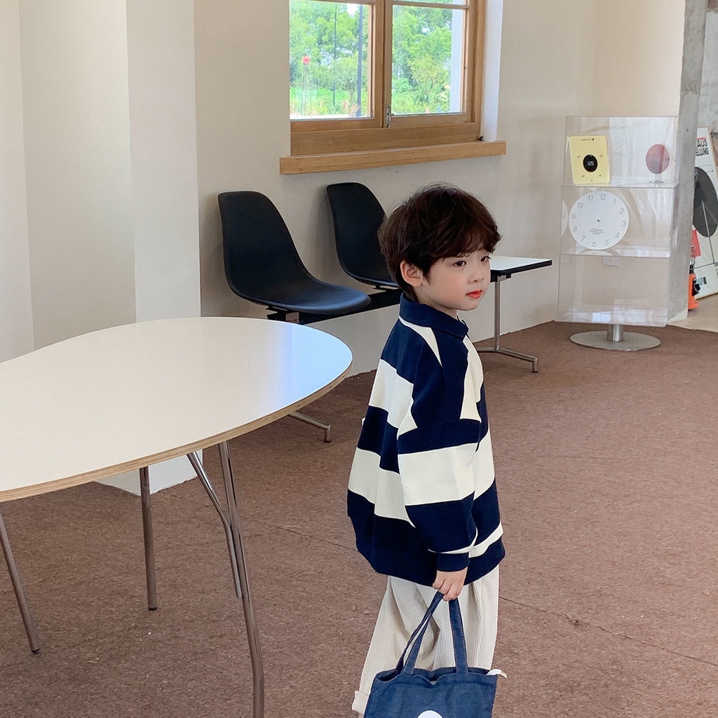 Áo Sweater Cotton Tay Dài Thời Trang Xuân Thu Dành Cho Bé Trai