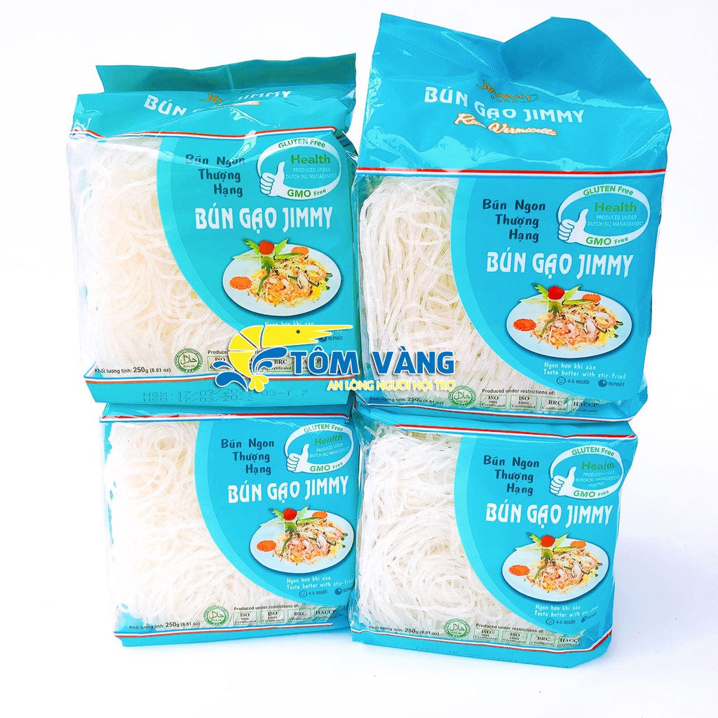 Bún Gạo Trắng Jimmy - Bún Gạo Lứt Jimmy - Túi 250g - Tôm Vàng | BigBuy360 - bigbuy360.vn