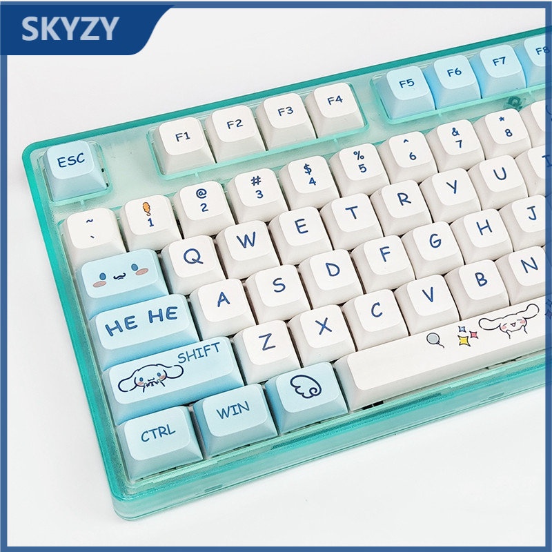 132 Phím Cinnamoroll Keycaps XDA Profile anime dễ thương PBT Dye Sub Bàn phím cơ học Keycap