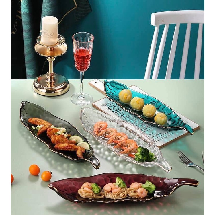 Đĩa thủy tinh pha lê Bắc Âu kích thước 39 x 12 x 5 cm