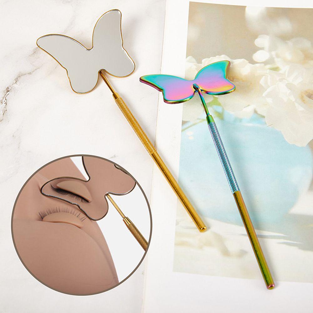 Gương Trang Điểm Lông Mi Cán Dài Bằng Thép Không Gỉ Tiện Dụng