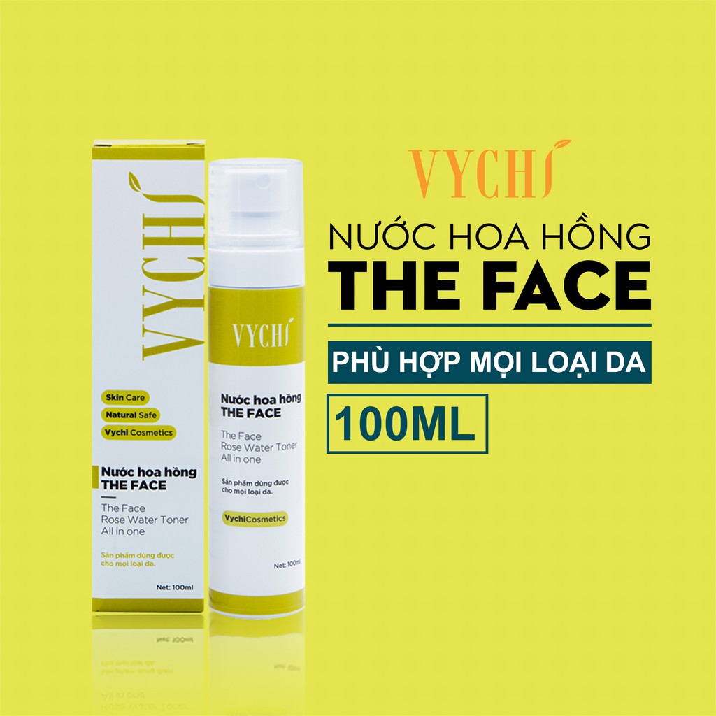 [XẢ KHO_FREESHIP] Toner hoa hồng -THE FACE Rose water toner all in one - Phù hợp cho da nhạy cảm (100ml)-Vychi