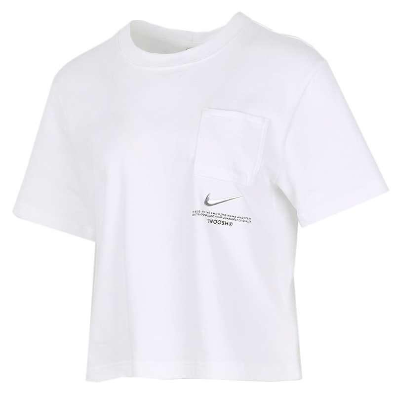 Nike Summer Casual Tee Round Neck White Fashion Travel Crop Tops Women CZ8912-100 | BigBuy360 - bigbuy360.vn
