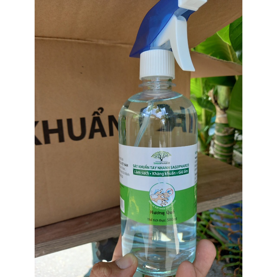 Dung Dịch Rửa Tay Khô SAGOPHARCO Hương QUẾ 500ml