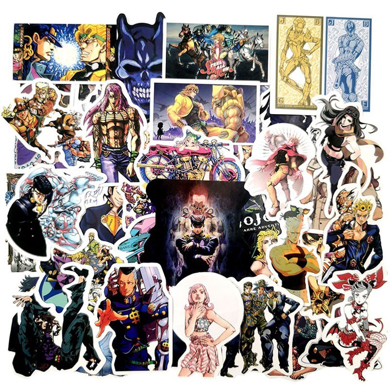 Set 50 miếng sticker dán trang trí hình JoJo's Bizarre Adventure độc đáo