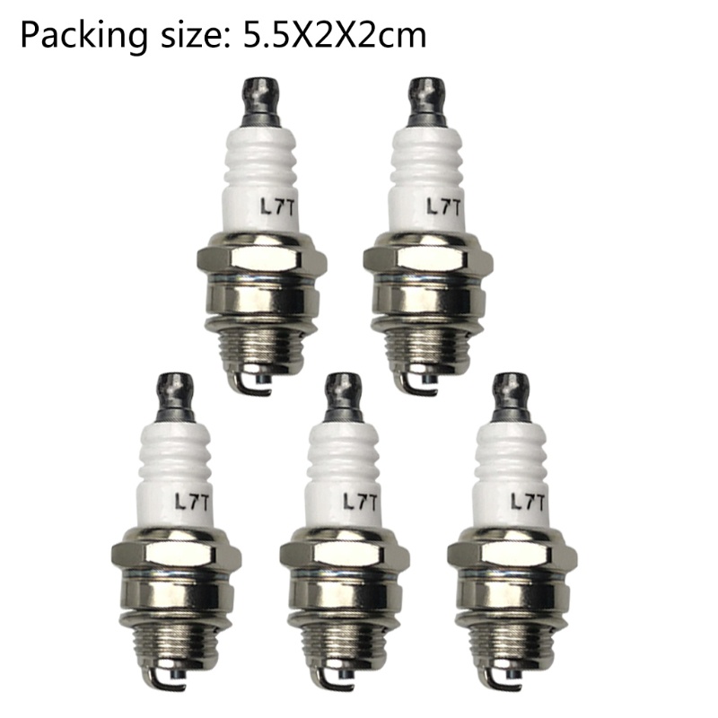 Bộ 5 Bugi Đánh Lửa Cho Máy Cắt Cỏ L7T BM6A BPMR7A RCJ6Y RCJ7Y WSR5F 33cc-49cc
