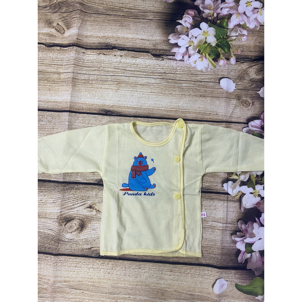 Áo sơ sinh dài tay khuy lệch Jou chất liệu vải cotton dành cho baby