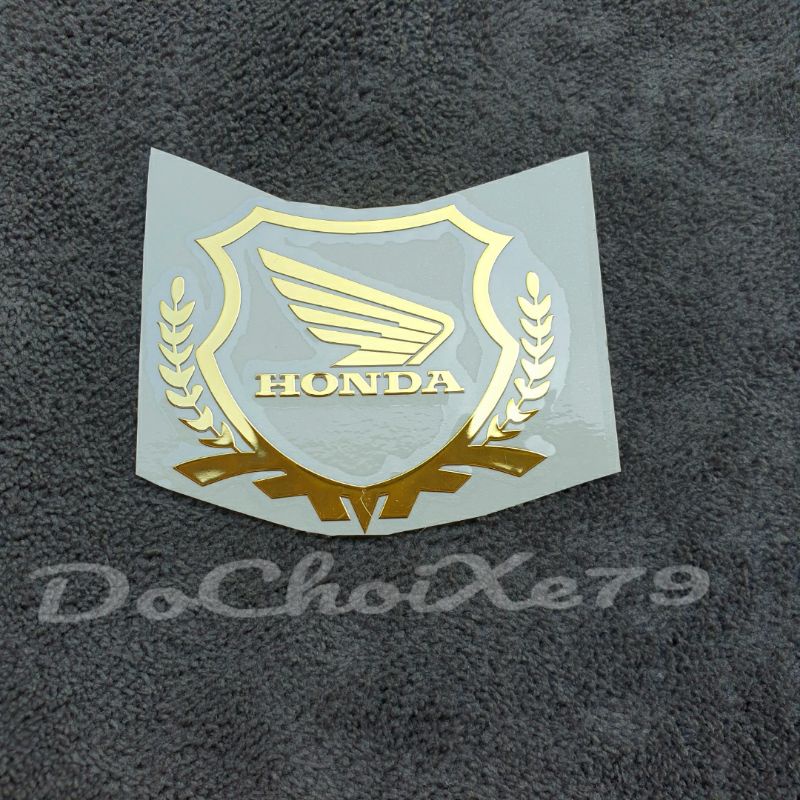 Logo trang trí ô tô, xe máy hình bông lúa Honda Yamaha