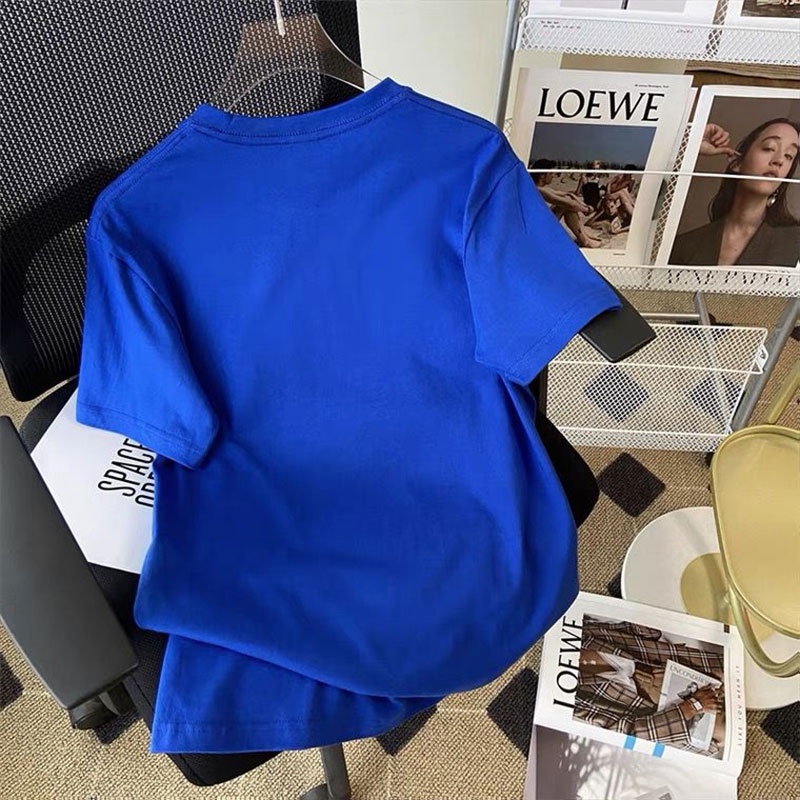 NRVP Áo thun cotton tay ngắn cổ tròn thời trang mùa hè phong cách Hàn Quốc dành cho nữ