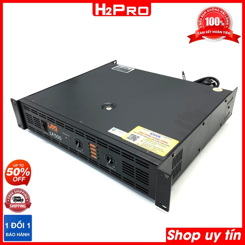 Cục đẩy công suất JA LA500 H2Pro, 1400W, 20 sò lớn TOSHIBA, nguồn xuyến, cục đẩy 2 kênh chính hãng cho âm thanh rõ nét