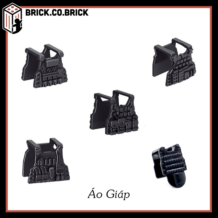 Phụ kiện MOC Army - Áo giáp lính SWAT cảnh sát - Đồ chơi lắp ráp minifig và non-lego mô hình sáng tạo trang trí quân đội