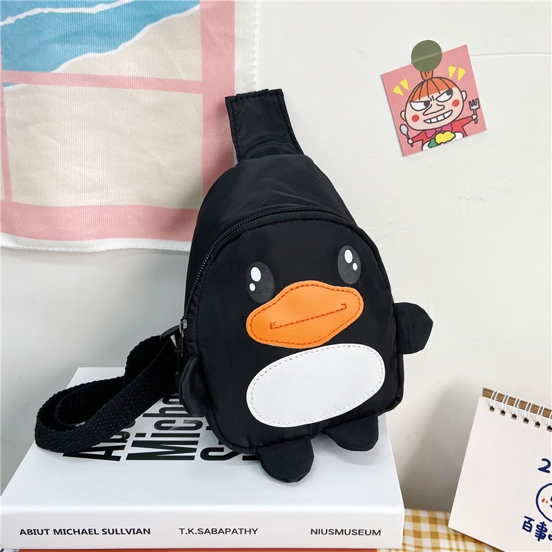 Túi Đeo Chéo Hình Vịt Hoạt Hình Dễ Thương Cho Bé
