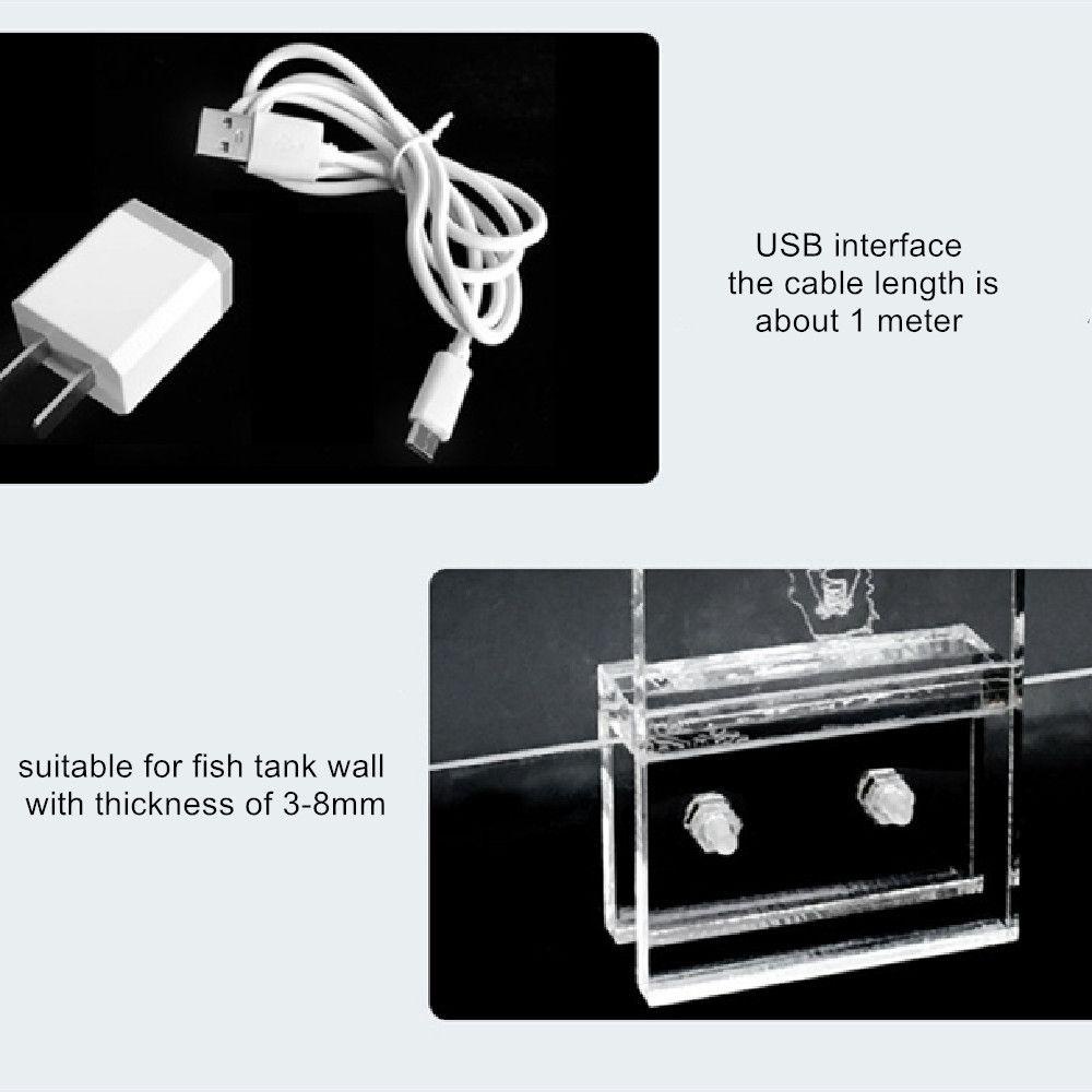 MUVAKO Đèn LED Mini Hình Trụ Bằng Acrylic Trang Trí Bể Cá