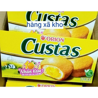 Hộp 141 g_ 6 cái bánh custas orion kem trứng .date;10/10/23