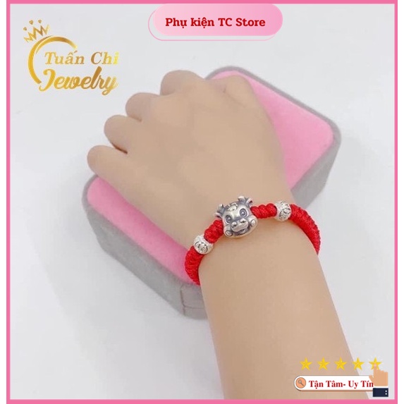Vòng Tay Chỉ Đỏ ⚡ SALE SỐC ⚡ Lắc Tay Chỉ Đỏ  Kết Hợp Charm Con Trâu Bạc May Mắn, Tài Lộc 2021