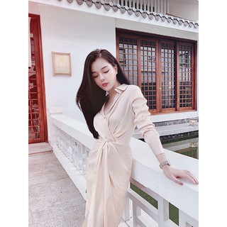 Sơ mi váy xoắn eo