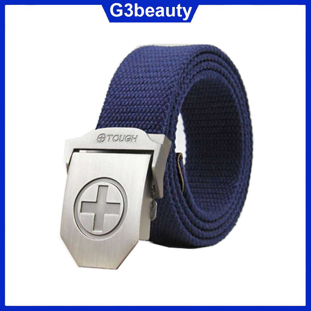 Thắt lưng nam vải dù mặt dấu cộng phong cách lính