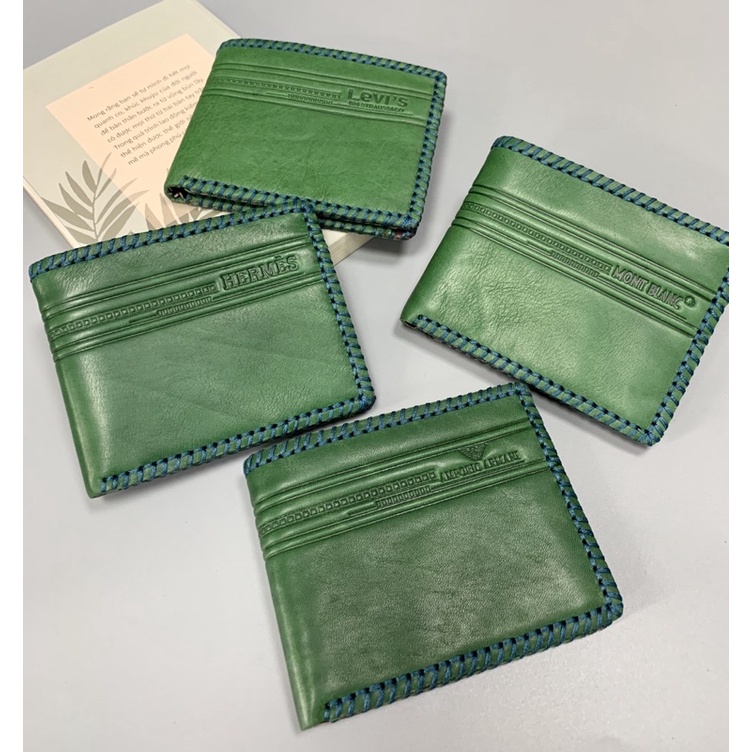 ví da may thủ công màu