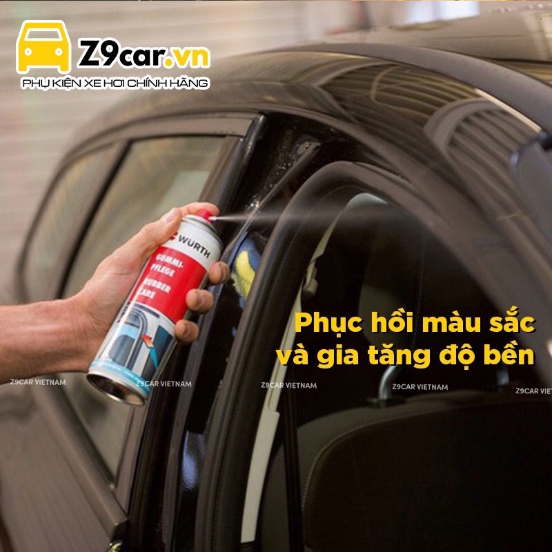 Chai xịt bảo dưỡng cao su ô tô Wurth Rubber Care - Nhập khẩu Đức