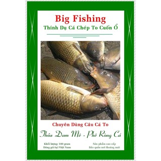 MỒI DỤ CÁ CHÉP TO CUỐN Ổ. TÚI 100GR, RẤT HIỆU QUẢ