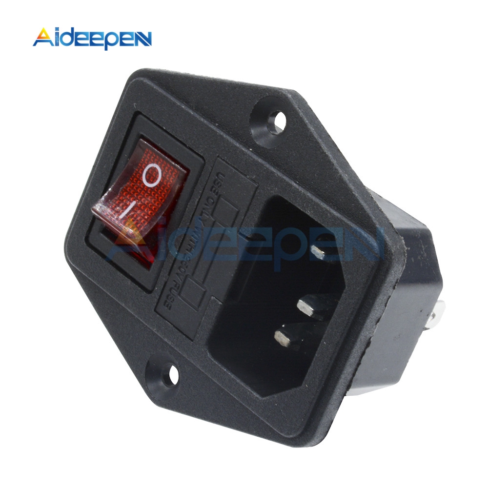 Ổ cắm điện AC 3 chân có hộp cầu chì 250v 10A | BigBuy360 - bigbuy360.vn