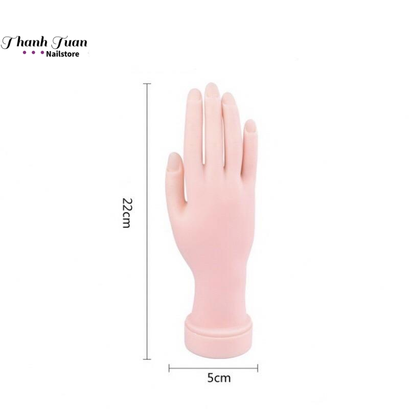 Bàn tay giả silicon tập làm nail  - Phụ kiện đồ nail